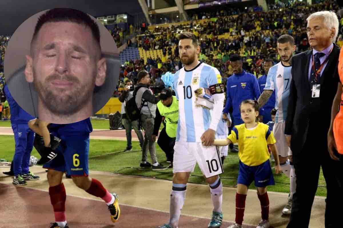 Messi in lacrime